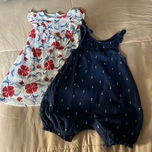 Carters dress and romper